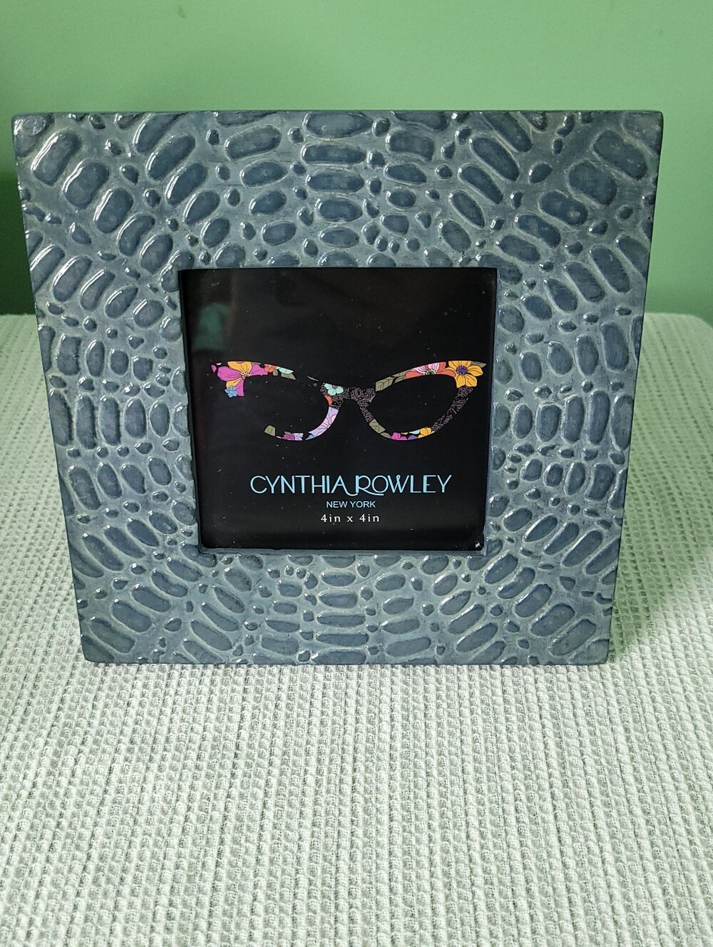 CYNTHIA ROWLEY Blue Square 4" X 4" Picture Frame